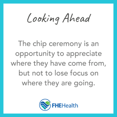 Tips on what to say when giving someone an AA chip - looking ahead