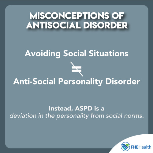 Avoiding social situations does not mean you have antisocial personality disorder