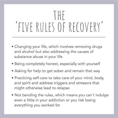 What are the '5 rules of recovery?'