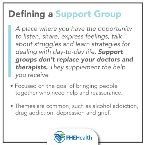 How to define a support group, what does it do?