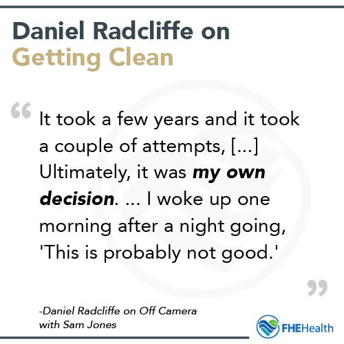 Daniel Radcliffe on quitting drinkin