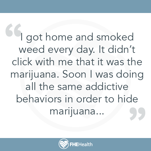 I got home and smoked weed