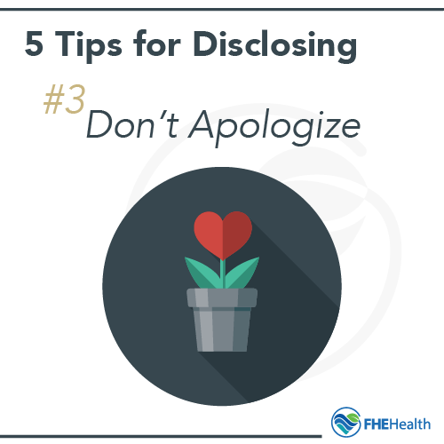 Don't Apologize - Tips for Disclosing Recovery