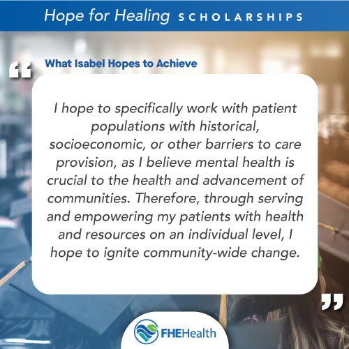 What Isabel Hopes to Achieve